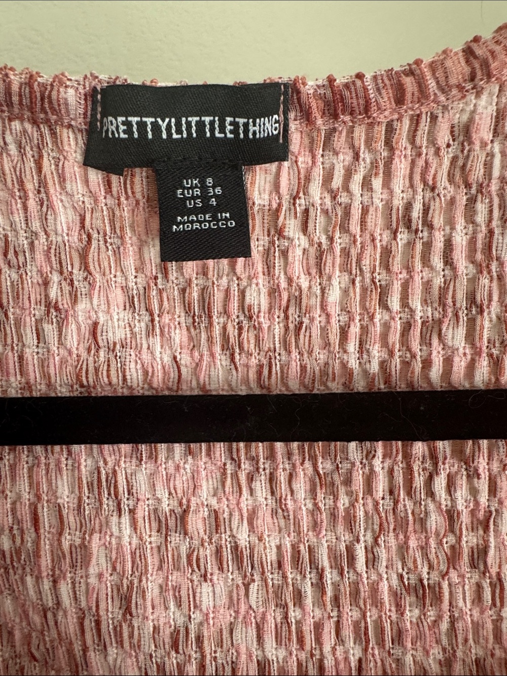 PrettyLittleThing Pink Marled Knit Crop Top & Mini Skirt Set - Picture 4 of 5